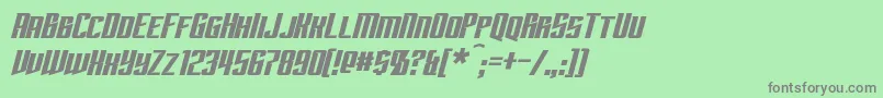 SubspaceItalic Font – Gray Fonts on Green Background