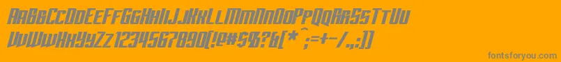 Fonte SubspaceItalic – fontes cinzas em um fundo laranja