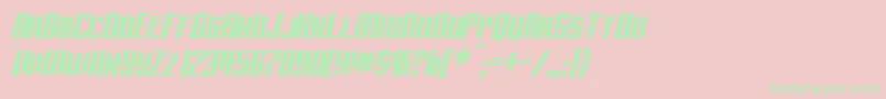 Шрифт SubspaceItalic – зелёные шрифты на розовом фоне