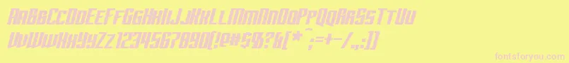 SubspaceItalic Font – Pink Fonts on Yellow Background