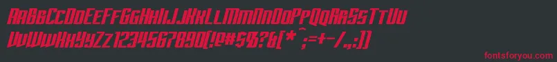 SubspaceItalic Font – Red Fonts on Black Background
