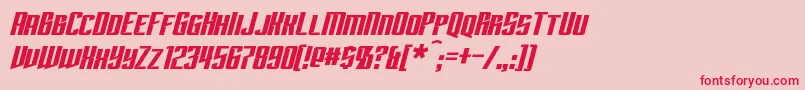SubspaceItalic Font – Red Fonts on Pink Background