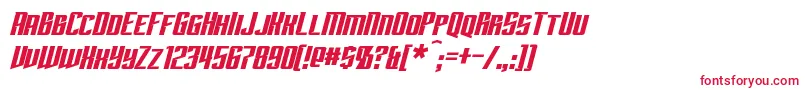 SubspaceItalic Font – Red Fonts on White Background