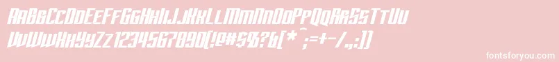 SubspaceItalic-Schriftart – Weiße Schriften auf rosa Hintergrund
