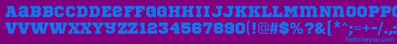 SportsWorldRegular Font – Blue Fonts on Purple Background