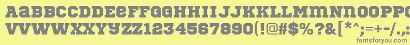 SportsWorldRegular Font – Gray Fonts on Yellow Background