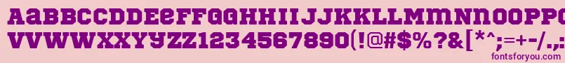 SportsWorldRegular Font – Purple Fonts on Pink Background