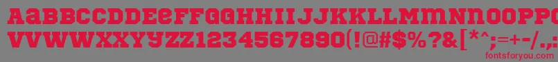 SportsWorldRegular Font – Red Fonts on Gray Background