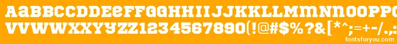 SportsWorldRegular Font – White Fonts on Orange Background