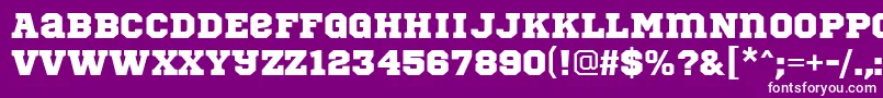 SportsWorldRegular Font – White Fonts on Purple Background