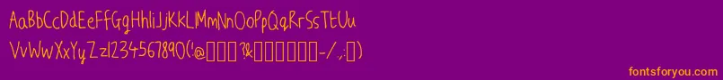 JwScript Font – Orange Fonts on Purple Background