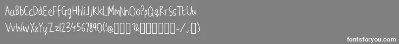 JwScript Font – White Fonts on Gray Background
