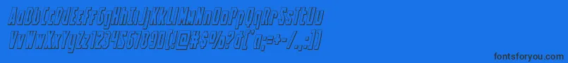 Battleworld3Dital Font – Black Fonts on Blue Background