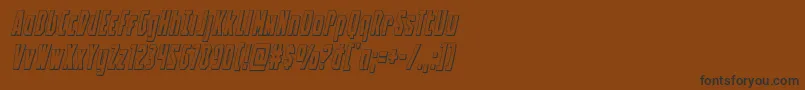 Battleworld3Dital Font – Black Fonts on Brown Background