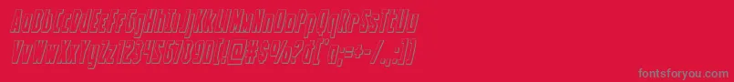 Battleworld3Dital Font – Gray Fonts on Red Background