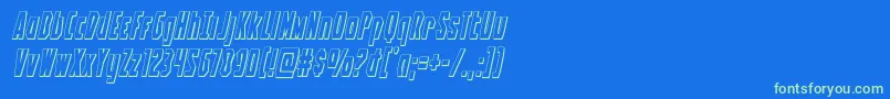 Battleworld3Dital Font – Green Fonts on Blue Background