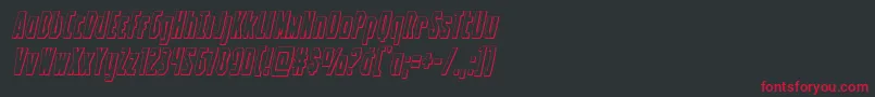 Battleworld3Dital Font – Red Fonts on Black Background