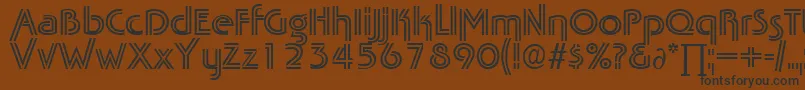 Fonte TabascotwinDb – fontes pretas em um fundo marrom