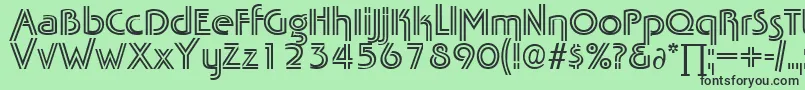 TabascotwinDb-fontti – mustat fontit vihreällä taustalla