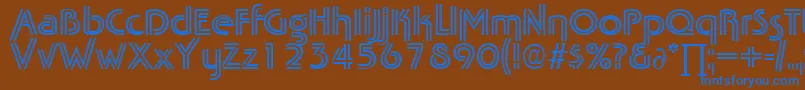 TabascotwinDb Font – Blue Fonts on Brown Background