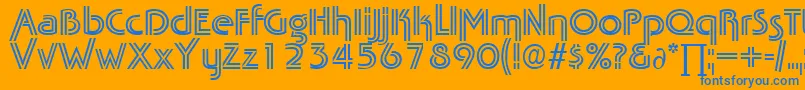 TabascotwinDb Font – Blue Fonts on Orange Background