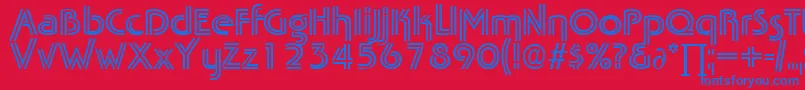 TabascotwinDb Font – Blue Fonts on Red Background