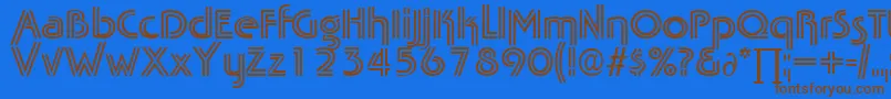 TabascotwinDb Font – Brown Fonts on Blue Background