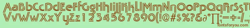 TabascotwinDb Font – Brown Fonts on Green Background