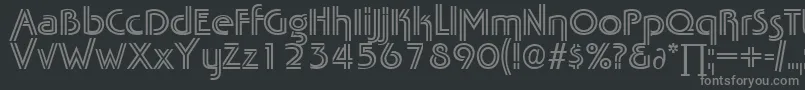 TabascotwinDb Font – Gray Fonts on Black Background