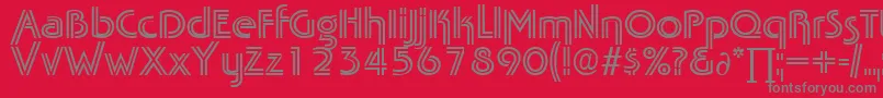 TabascotwinDb Font – Gray Fonts on Red Background