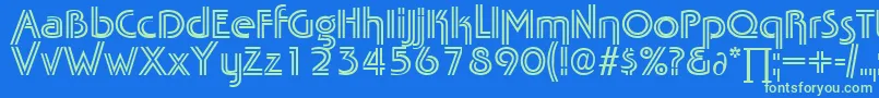 TabascotwinDb Font – Green Fonts on Blue Background