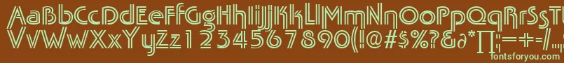 TabascotwinDb Font – Green Fonts on Brown Background