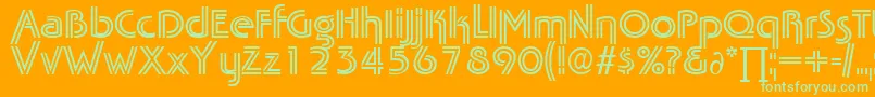 TabascotwinDb Font – Green Fonts on Orange Background
