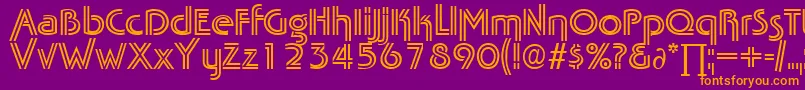 TabascotwinDb Font – Orange Fonts on Purple Background