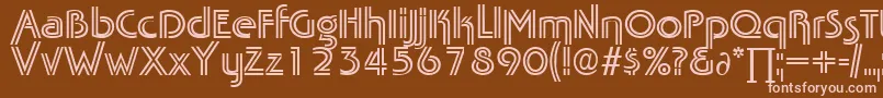 TabascotwinDb-fontti – vaaleanpunaiset fontit ruskealla taustalla