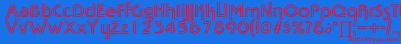 TabascotwinDb Font – Red Fonts on Blue Background