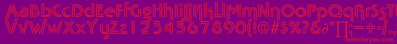 フォントTabascotwinDb – 紫の背景に赤い文字