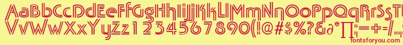 TabascotwinDb Font – Red Fonts on Yellow Background