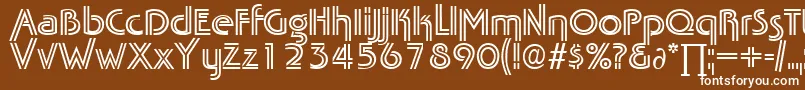 TabascotwinDb-Schriftart – Weiße Schriften auf braunem Hintergrund