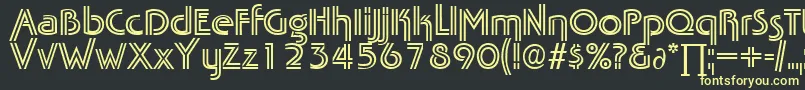 TabascotwinDb Font – Yellow Fonts on Black Background