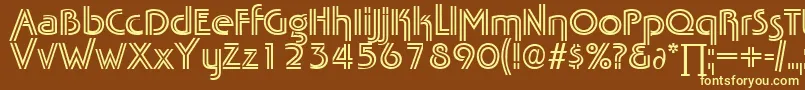 TabascotwinDb Font – Yellow Fonts on Brown Background