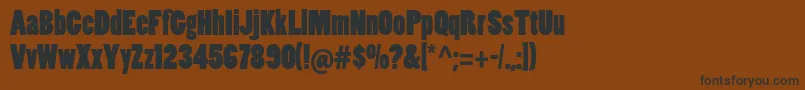 Poplarstd Font – Black Fonts on Brown Background