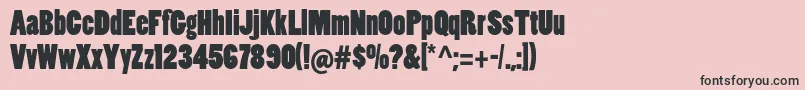 Poplarstd Font – Black Fonts on Pink Background