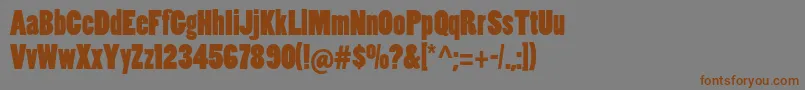 Poplarstd Font – Brown Fonts on Gray Background