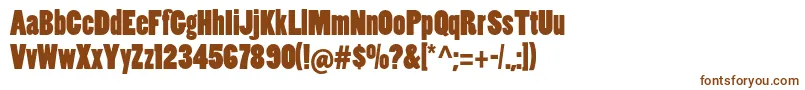 Poplarstd Font – Brown Fonts on White Background