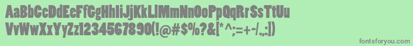 Poplarstd Font – Gray Fonts on Green Background