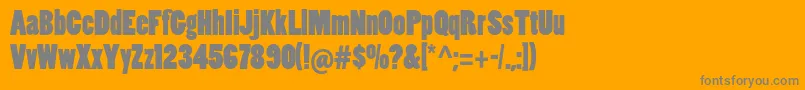 Poplarstd Font – Gray Fonts on Orange Background