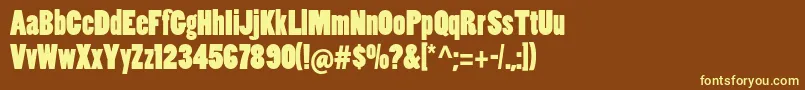 Poplarstd Font – Yellow Fonts on Brown Background