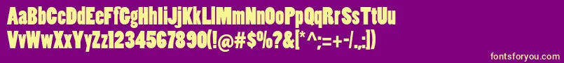 Poplarstd Font – Yellow Fonts on Purple Background