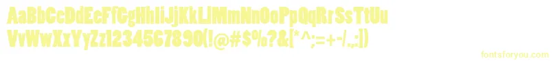 Poplarstd Font – Yellow Fonts on White Background